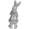 Clayre & Eef 6PR3095ZI Bytové doplňky Králík 22 cm Stříbrná barva