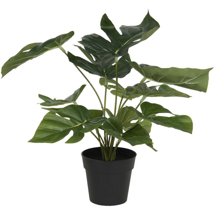Dekorace umělá rostlina Monstera Deliciosa 30x30x34 cm zelená 6PL0215