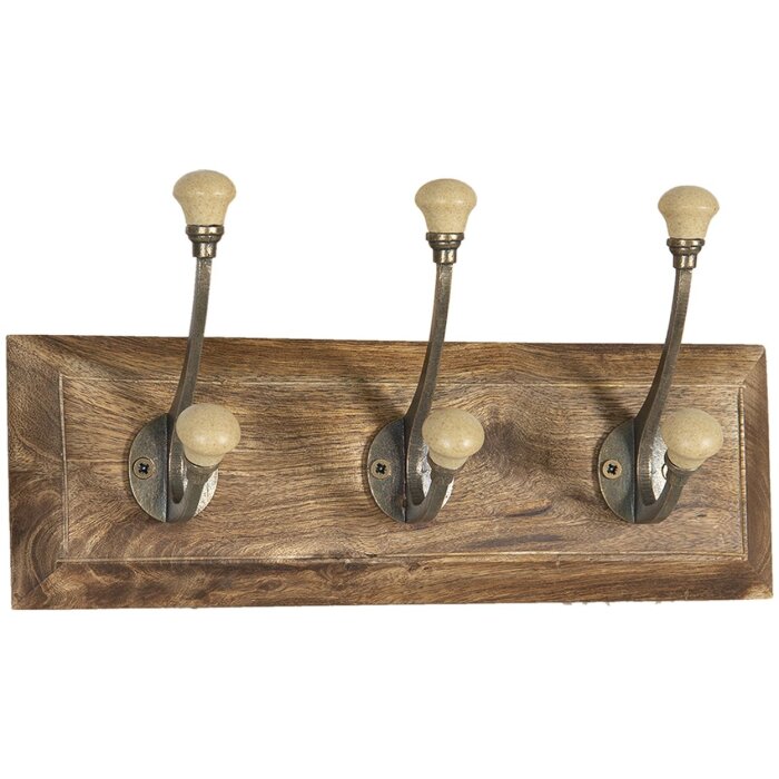 Věšák na kabáty 30x7x10 cm hnědý 6H1959