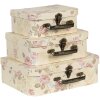 Dekorační kufr (sada 3 kusů) 30x21x9-25x18x9-20x16x8 cm vícebarevný 64752