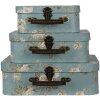 Dekorační kufr (sada 3 kusů) 30x21x9-25x18x9-20x16x8 cm vícebarevný 64753