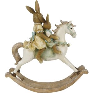 Dekorace králík 19x5x20 cm vícebarevná 6PR3276