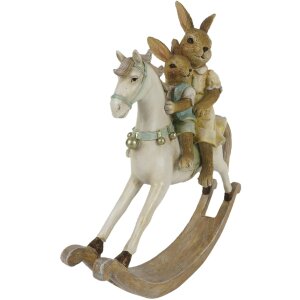 Dekorace králík 19x5x20 cm vícebarevná 6PR3276