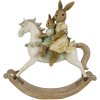Dekorace králík 19x5x20 cm vícebarevná 6PR3276