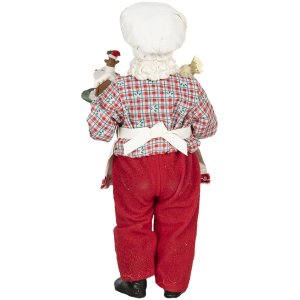 Clayre & Eef Father Christmas Decoration 64648 vícebarevná 13x10x28 cm