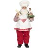 Clayre & Eef Father Christmas Decoration 64648 vícebarevná 13x10x28 cm