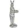 Dekorace králík 13x11x33 cm stříbrná 6PR3092ZI