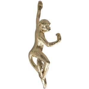 Nástěnný háček Clayre & Eef 6Y4168 Monkey Gold 8x6x19 cm Iron