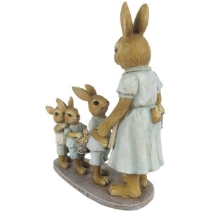 Dekorace králík 17x7x19 cm vícebarevná 6PR3285