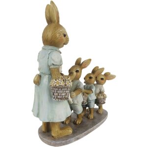 Dekorace králík 17x7x19 cm vícebarevná 6PR3285