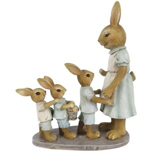Dekorace králík 17x7x19 cm vícebarevná 6PR3285