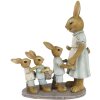 Dekorace králík 17x7x19 cm vícebarevná 6PR3285