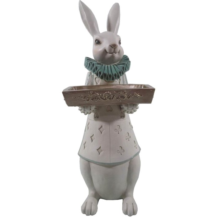 Clayre & Eef Dekorace králičí holčička 6PR3155 Polyresin 15x13x37 cm