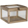 Clayre & Eef 6H1919 Úložný box hnědé dřevo sklo 30x30x21 cm