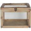Clayre & Eef 6H1919 Úložný box hnědé dřevo sklo 30x30x21 cm