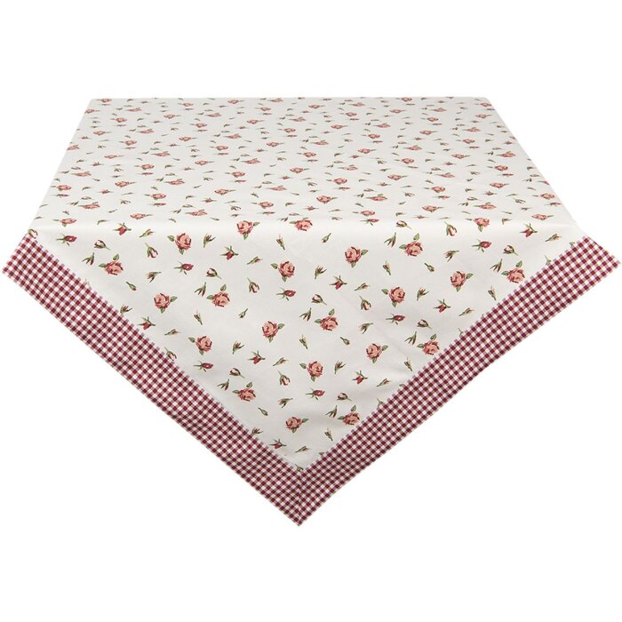 Clayre & Eef ROR15 ubrus 150x150 cm červené růže