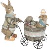 Dekorace králík 21x8x11 cm hnědá 6PR2334