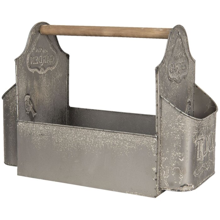 Dekorace Zahradní box na nářadí 50x26x23 cm šedý 6Y3924