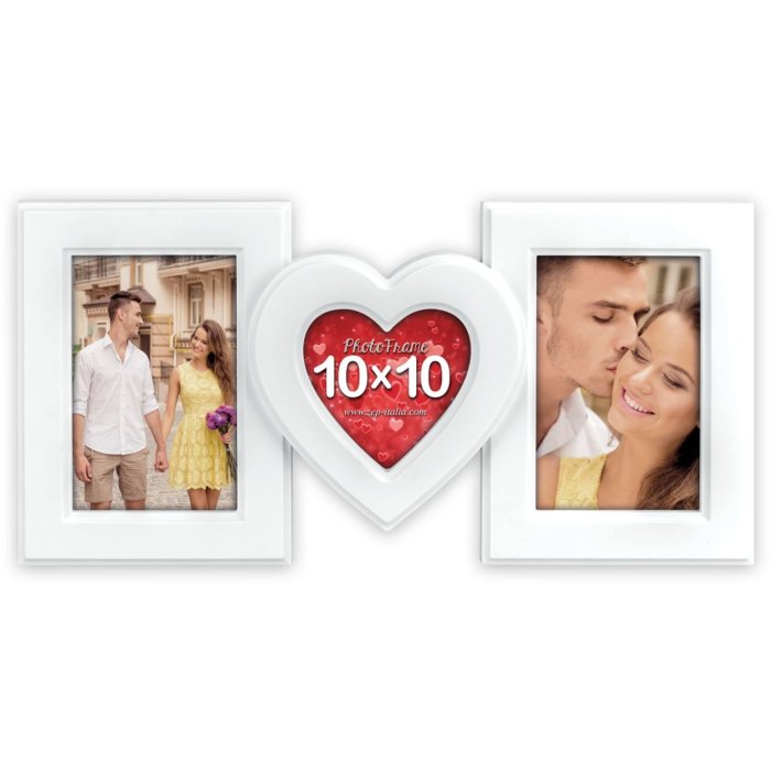 Fotorámeček Zafra 3 fotografie bílý
