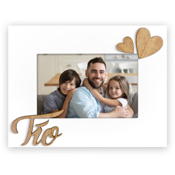 Dřevěný fotorámeček Tio 10x15 cm bílý