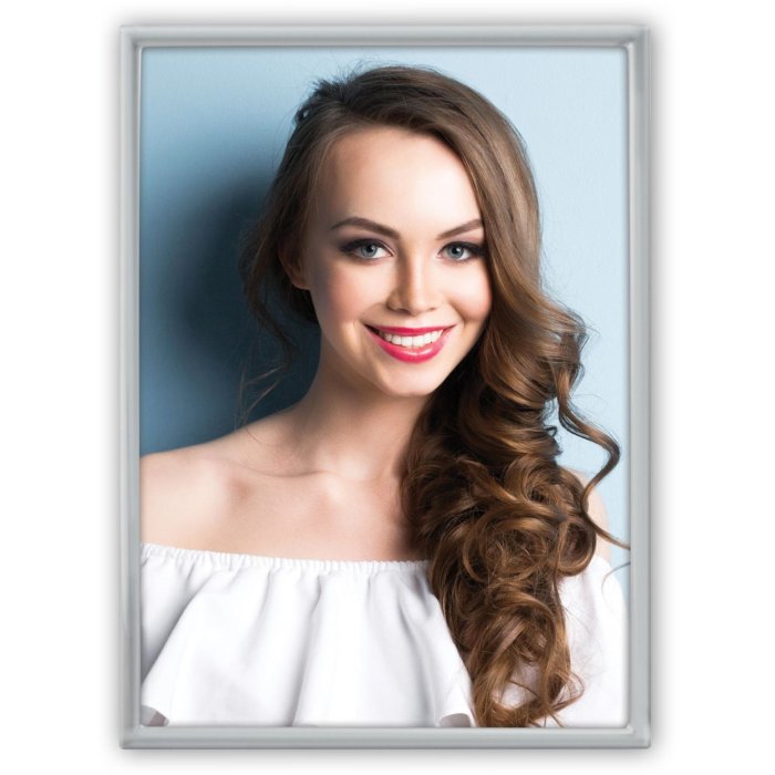 Kovový fotorámeček Silvia 7x10 cm stříbrný lesklý
