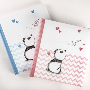 Walther Baby Album Little Panda modré 28x30,5 cm 50 bílých stran