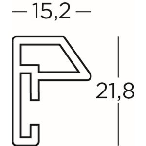 Plastový rám Walther Steel Style 60x80 cm stříbrný s paspulkou 50x70 cm