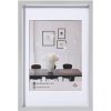 Plastový rám Walther Steel Style 60x80 cm stříbrný s paspulkou 50x70 cm