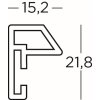Plastový rám Walther Steel Style 60x80 cm stříbrný s paspulkou 50x70 cm