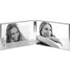 Chloe portrétní rámeček 2 fotografie 9x13 cm formát na šířku stříbrný