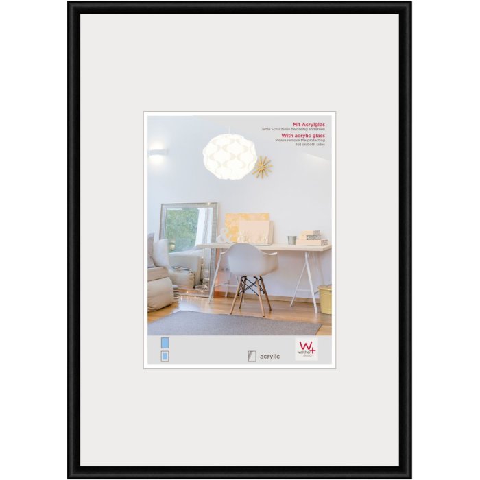 Rám obrazu Walther New Lifestyle 50x70 cm černé akrylové sklo