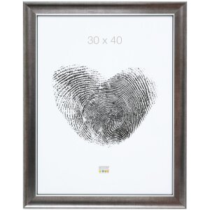 Dřevěný rám S46E Stříbrný okraj antireflexního skla 10x15 cm až 40x50 cm