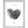 Dřevěný rám S46E Stříbrný okraj antireflexního skla 10x15 cm až 40x50 cm