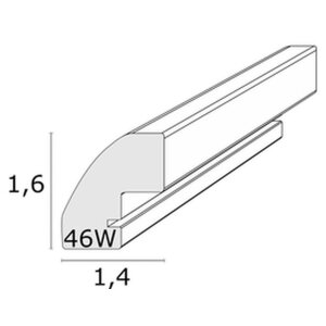 Plastový rám Deknudt S46WG bílý/přírodní 10x15 cm až 30x40 cm passe-partout