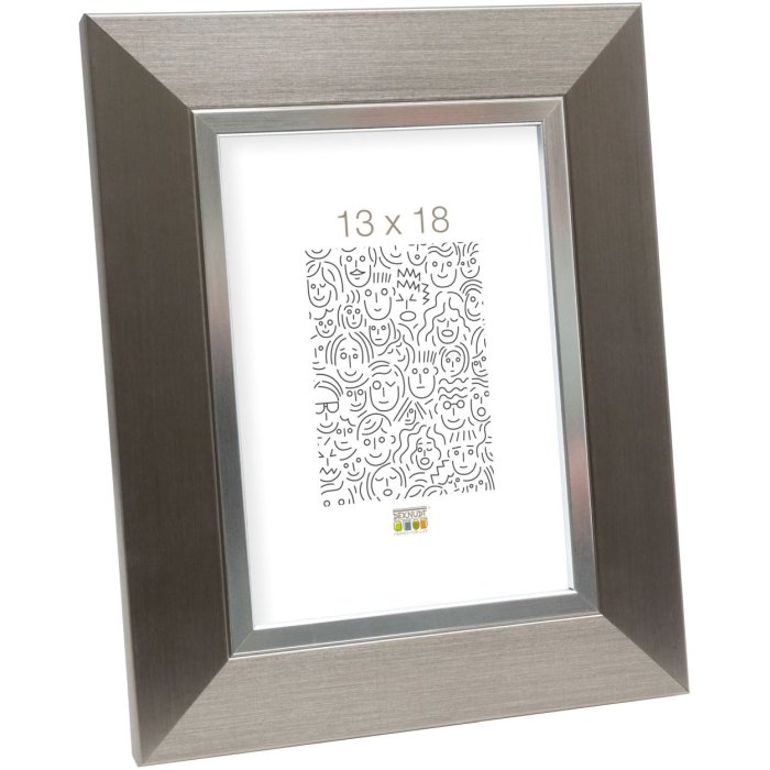 Plastový rám S41N stříbrný 30x40 cm sklo premium