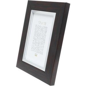 Plastový rám S41N mahagon 30x40 cm prémiové sklo