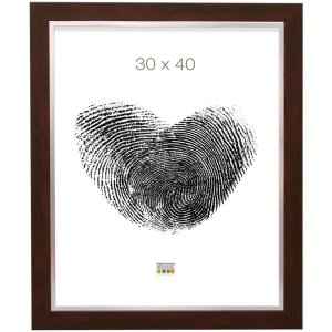 Plastový rám S41N mahagon 30x40 cm prémiové sklo