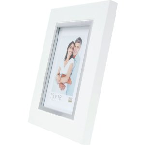 Plastový rám S41N bílý 13x18 cm sklo Premium