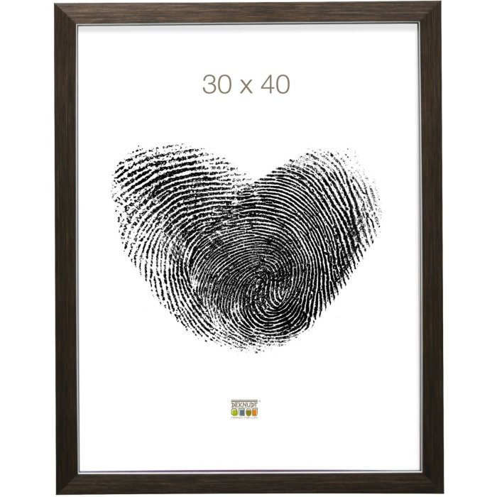 Plastový rám S41VK hnědý 30x40 cm prémiové sklo