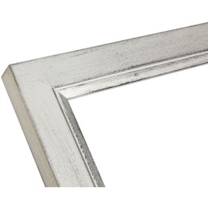 Dřevěný rám S42L stříbrný 10x15 cm sklo premium
