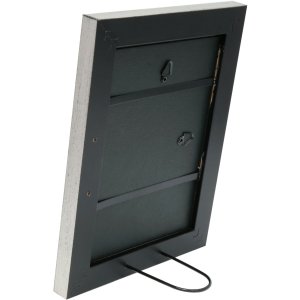 Dřevěný rám S42L stříbrný 10x15 cm sklo premium