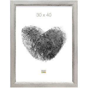 Dřevěný rám S42L stříbrný 10x15 cm sklo premium
