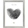 Dřevěný rám S42L stříbrný 10x15 cm sklo premium