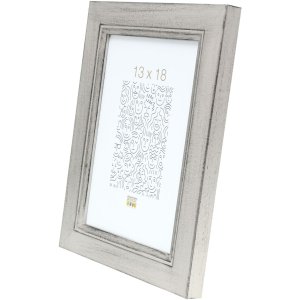 Dřevěný rám S42L stříbrný 20x20 cm prémiové sklo