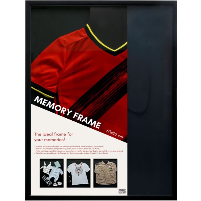 Rám na obrázky Jersey 60x80 cm černý rám na trička