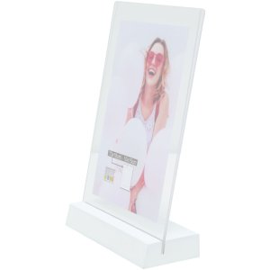Dřevěný držák na fotografie S58RV bílý 13x18 cm