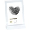 Dřevěný držák na fotografie S58RV bílý 15x20 cm
