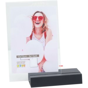 Dřevěný držák na fotografie S58RV černý 13x18 cm
