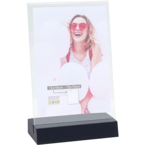 Dřevěný držák na fotografie S58RV černý 15x20 cm