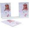 Dřevěný držák na fotografie bílý 3 fotografie 10x15 cm na výšku